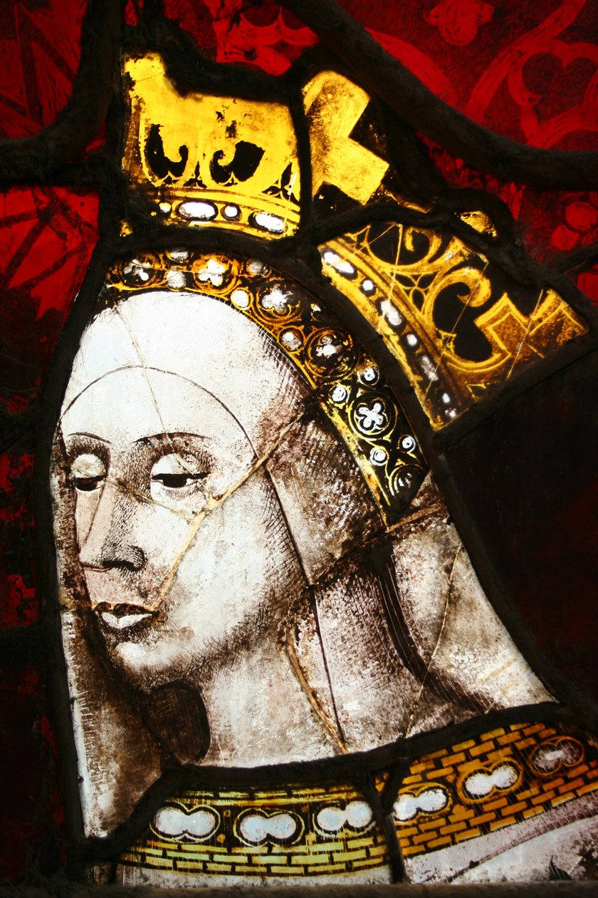 Reine Élisabeth Woodville, vers 1480 (vitrail) - Flemish School