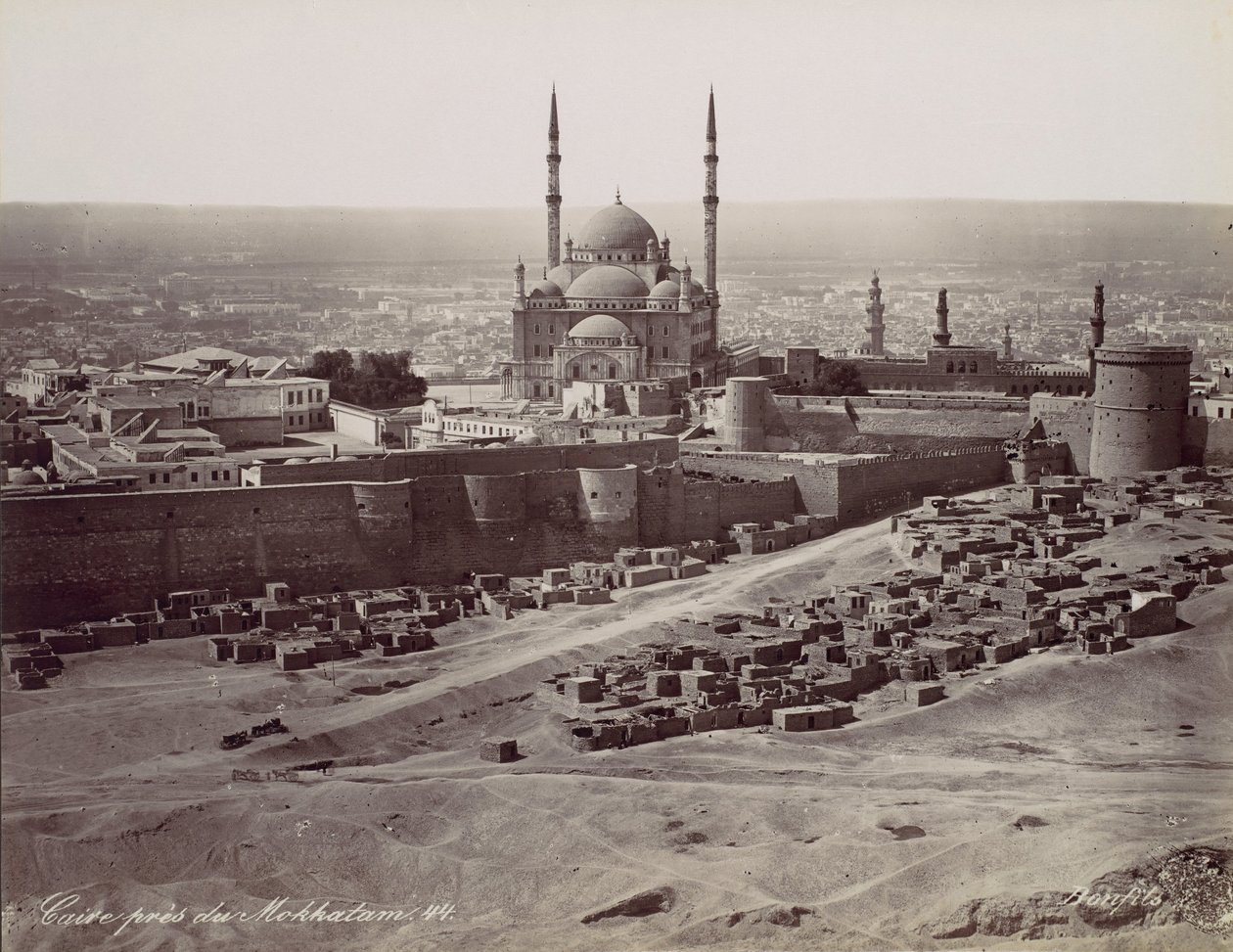 Le Caire près du Mokkatam, années 1870 - Félix Bonfils