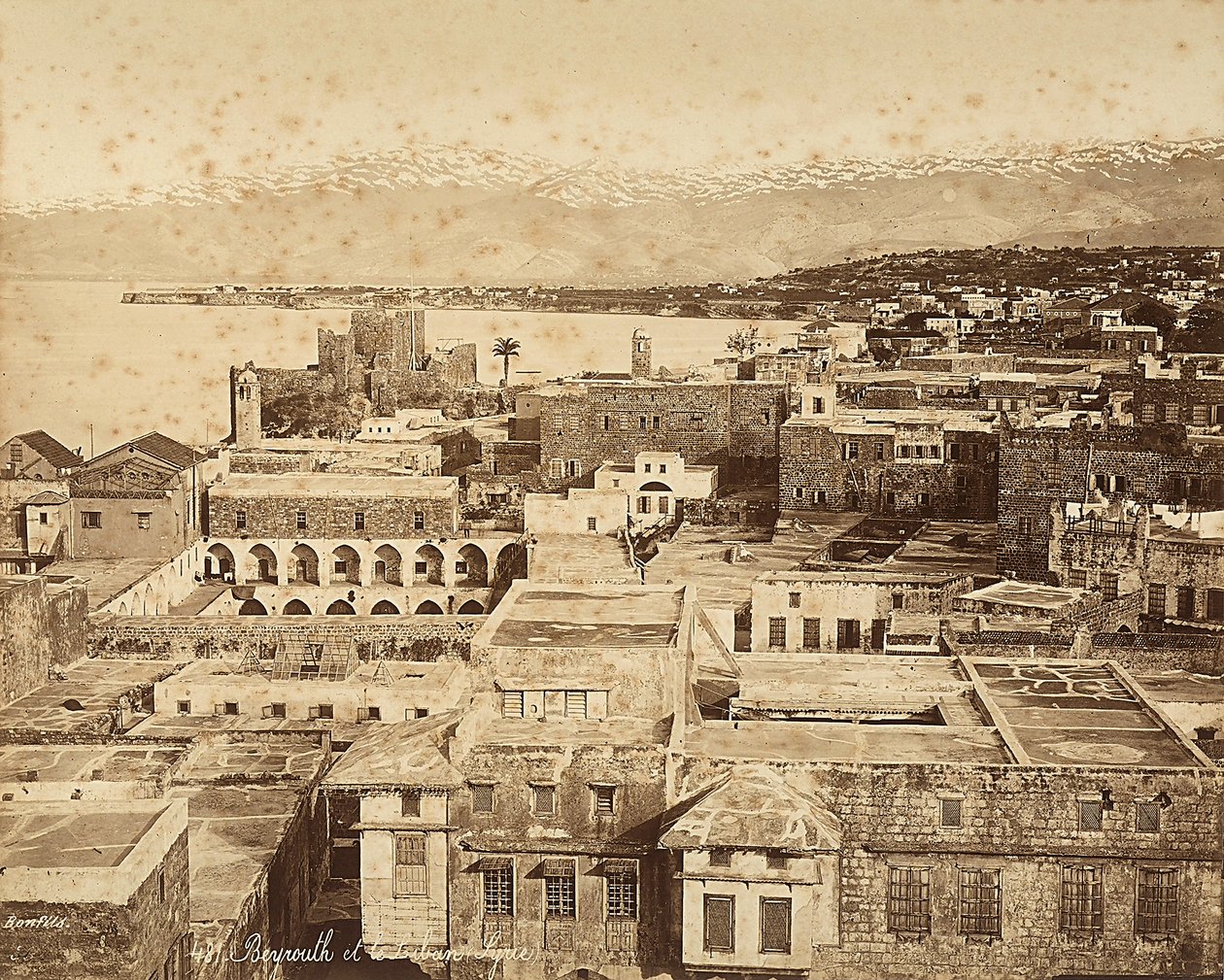 Vue panoramique de Beyrouth, Liban - Félix Bonfils