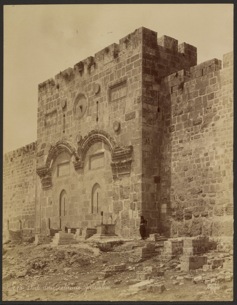 Porte dorée exterieur: Jérusalem - Félix Bonfils