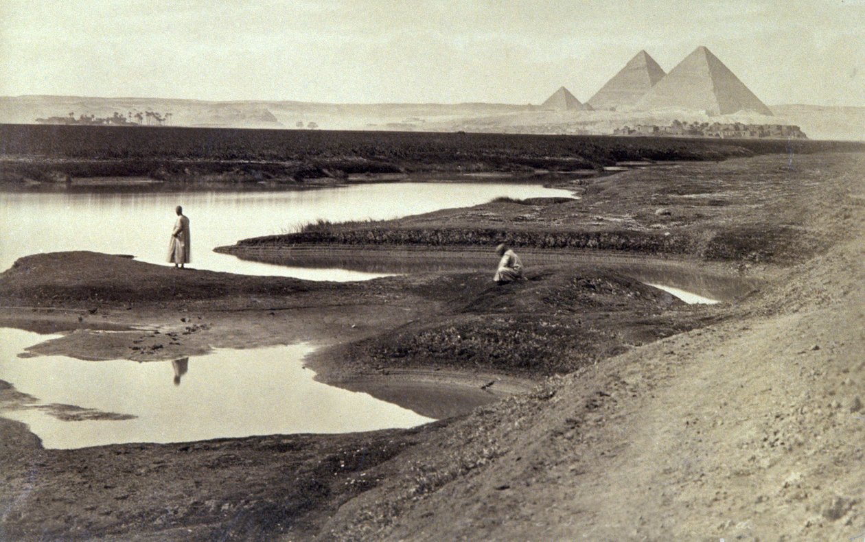 Les pyramides de Gizeh, vers 1880 - Félix Bonfils