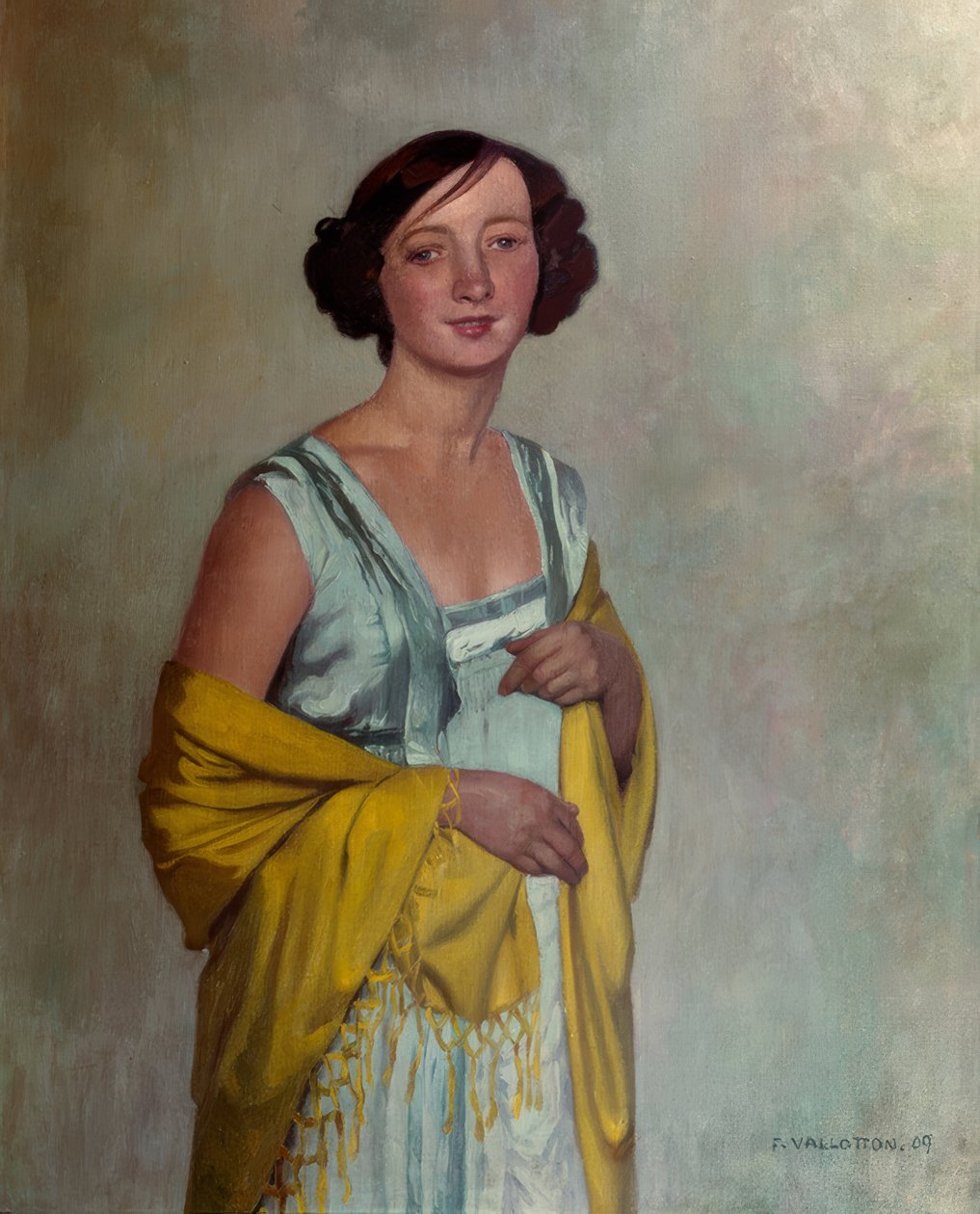Portrait de femme au foulard jaune - Félix Vallotton