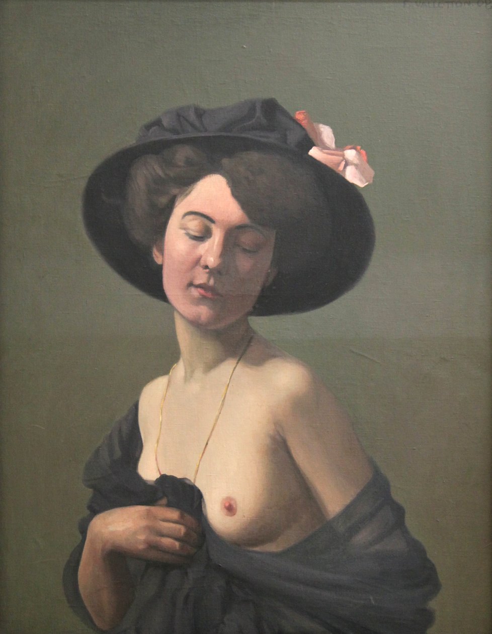 Jeune femme au chapeau noir - Félix Vallotton