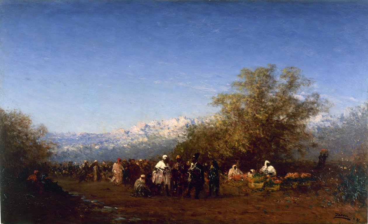 Marché à Fès - Félix Ziem