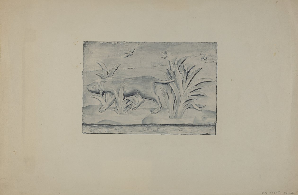 Panneau de relief de chien - Flora Merchant