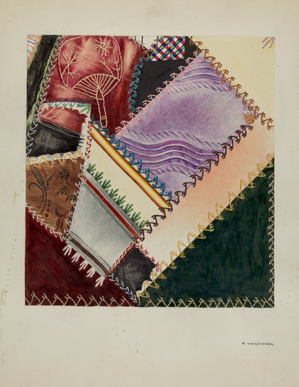 Courtepointe, piécée - Florence Hastings