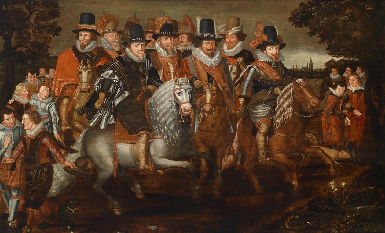 Moritz (1567-1625), Philipp Wilhelm (1558-1618), Friedrich Heinrich (1584-1647) - Follower of Adriaen van de Venne
