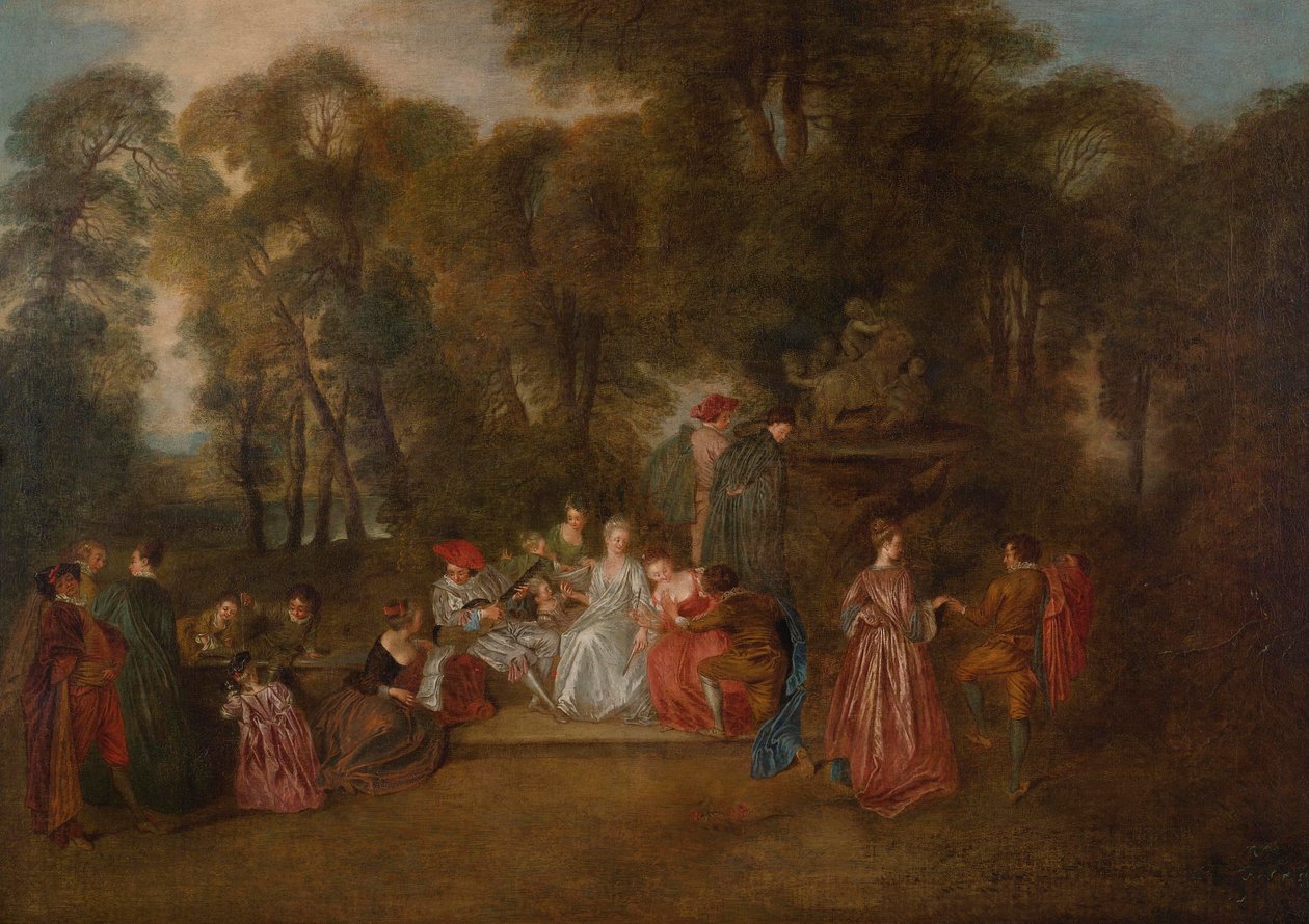Fête galante - Follower of Antoine Watteau