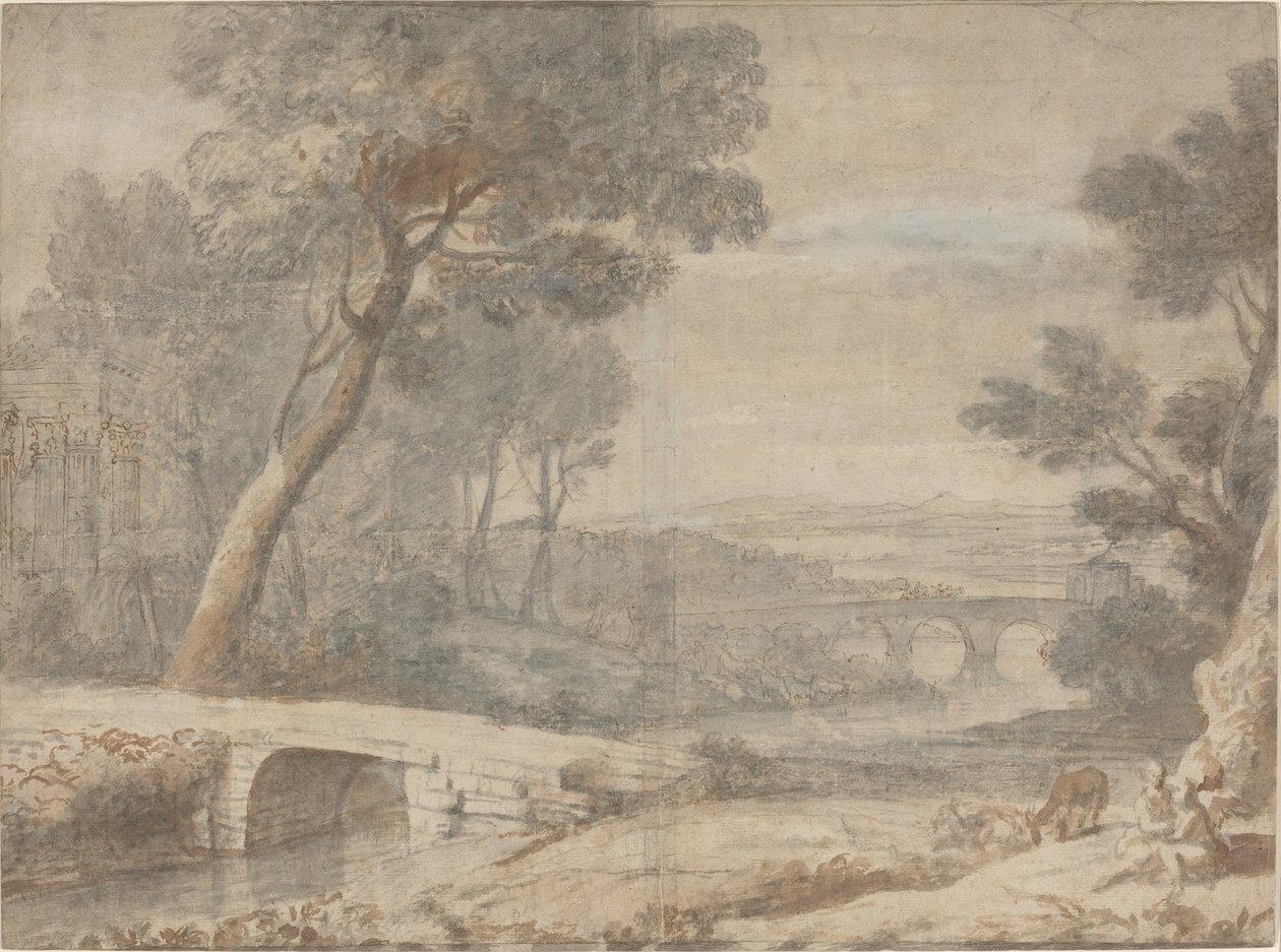 Le Repos pendant la fuite en Égypte - Follower of Claude Lorrain