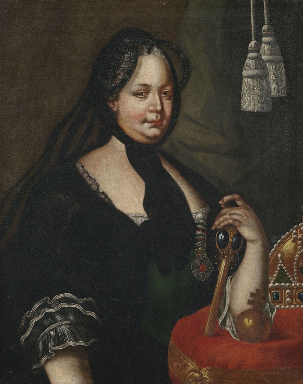 Impératrice Marie-Thérèse en tenue de veuve - Follower of Joseph Ducreux