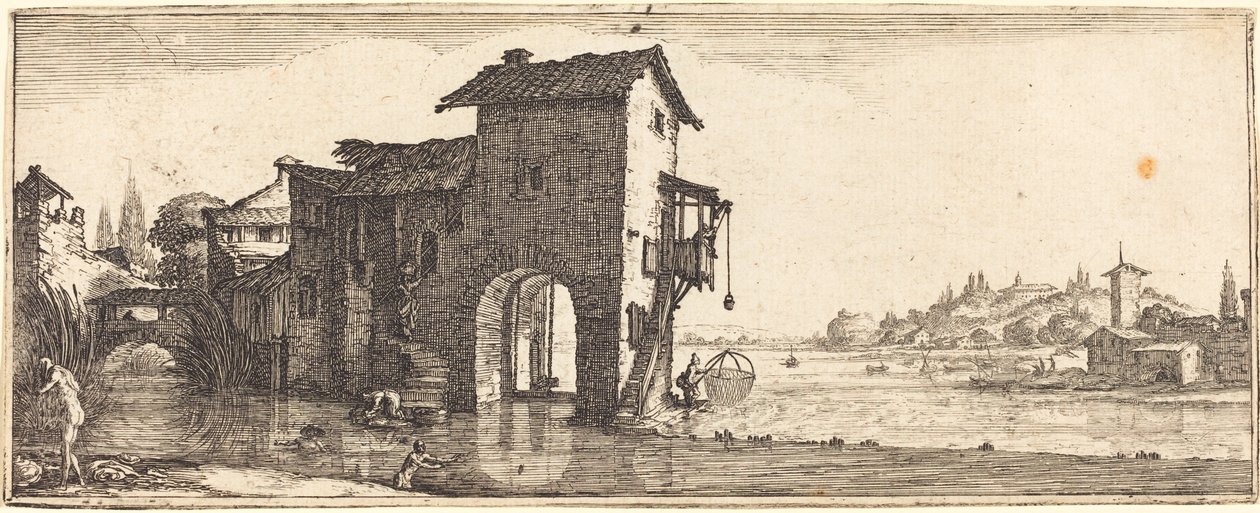 Le Moulin à eau - Follower of Jacques Callot