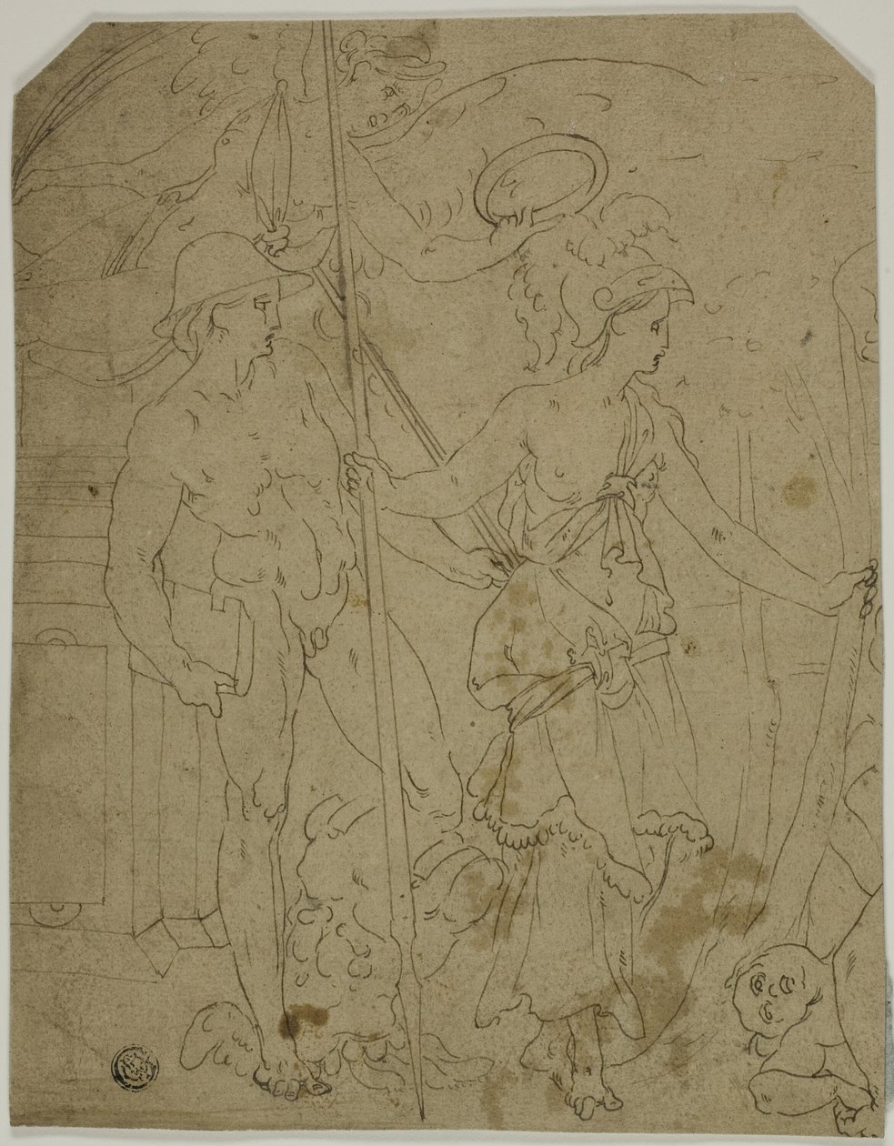 Scène avec Mercure et Minerve - Fontainebleau School