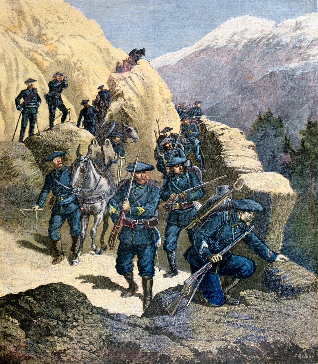 Chasseurs alpins, 1891 - Fortuné Méaulle