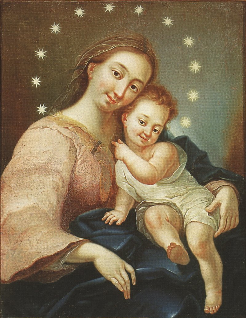 Madone et Enfant - Fortunat Bergant