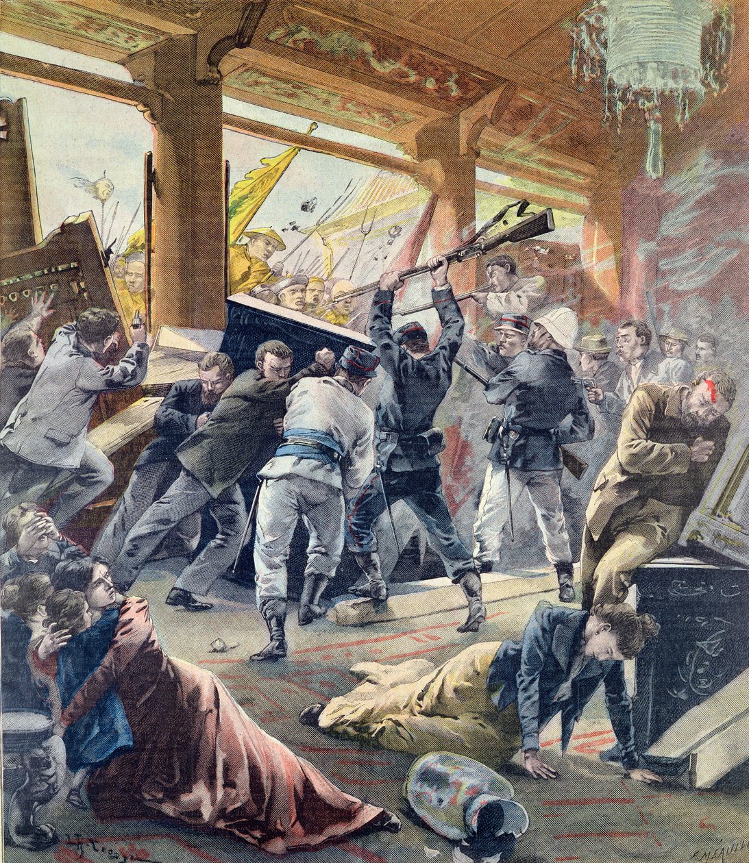 La légation européenne assiégée par les rebelles chinois à Pékin, de 