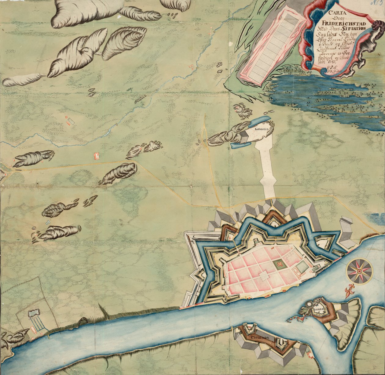 Carte de Friderichstad avec sa situation telle qu