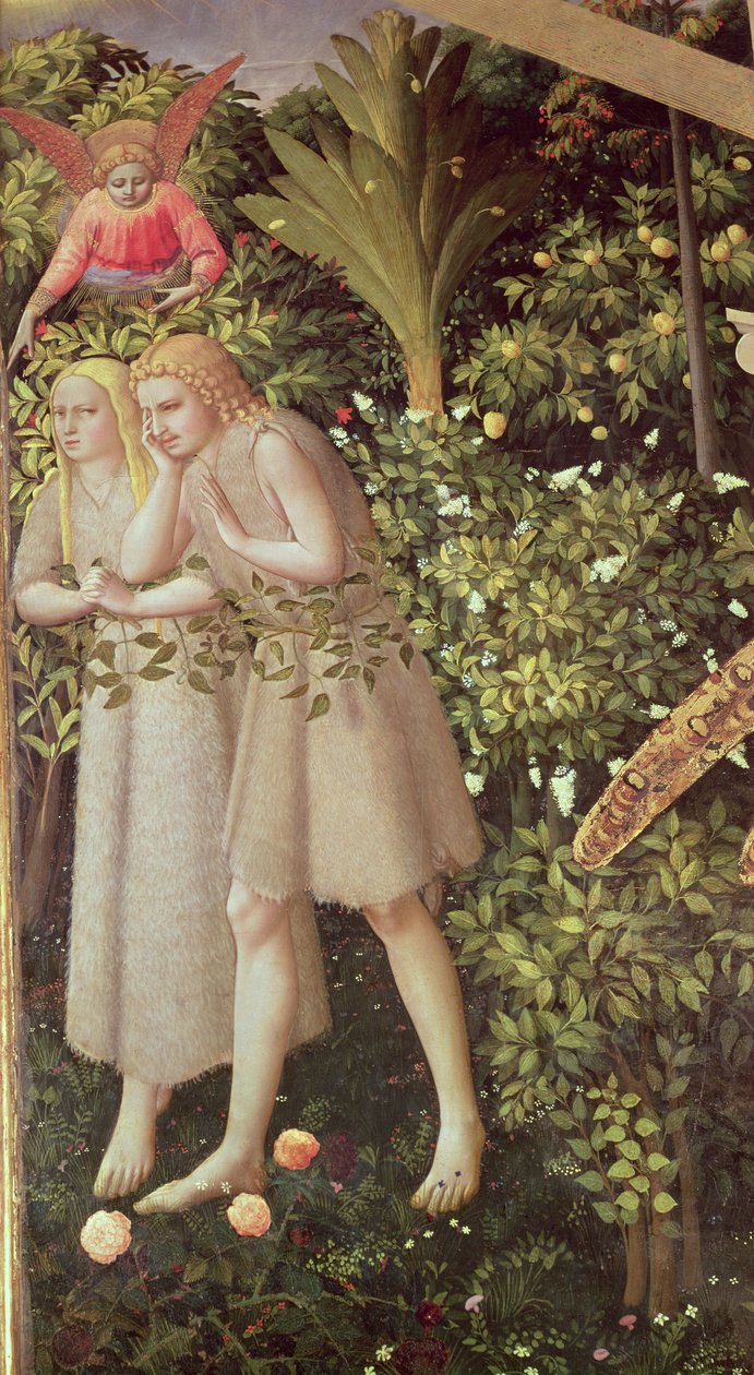 Adam et Ève chassés du paradis (détail) - Fra Angelico