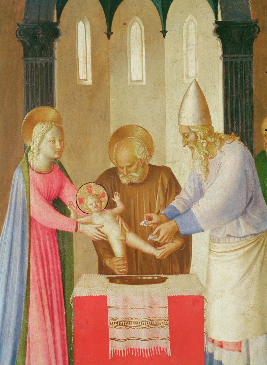 Scènes de la vie du Christ, 1er panneau, la Circoncision (détail), vers 1451-53 - Fra Angelico