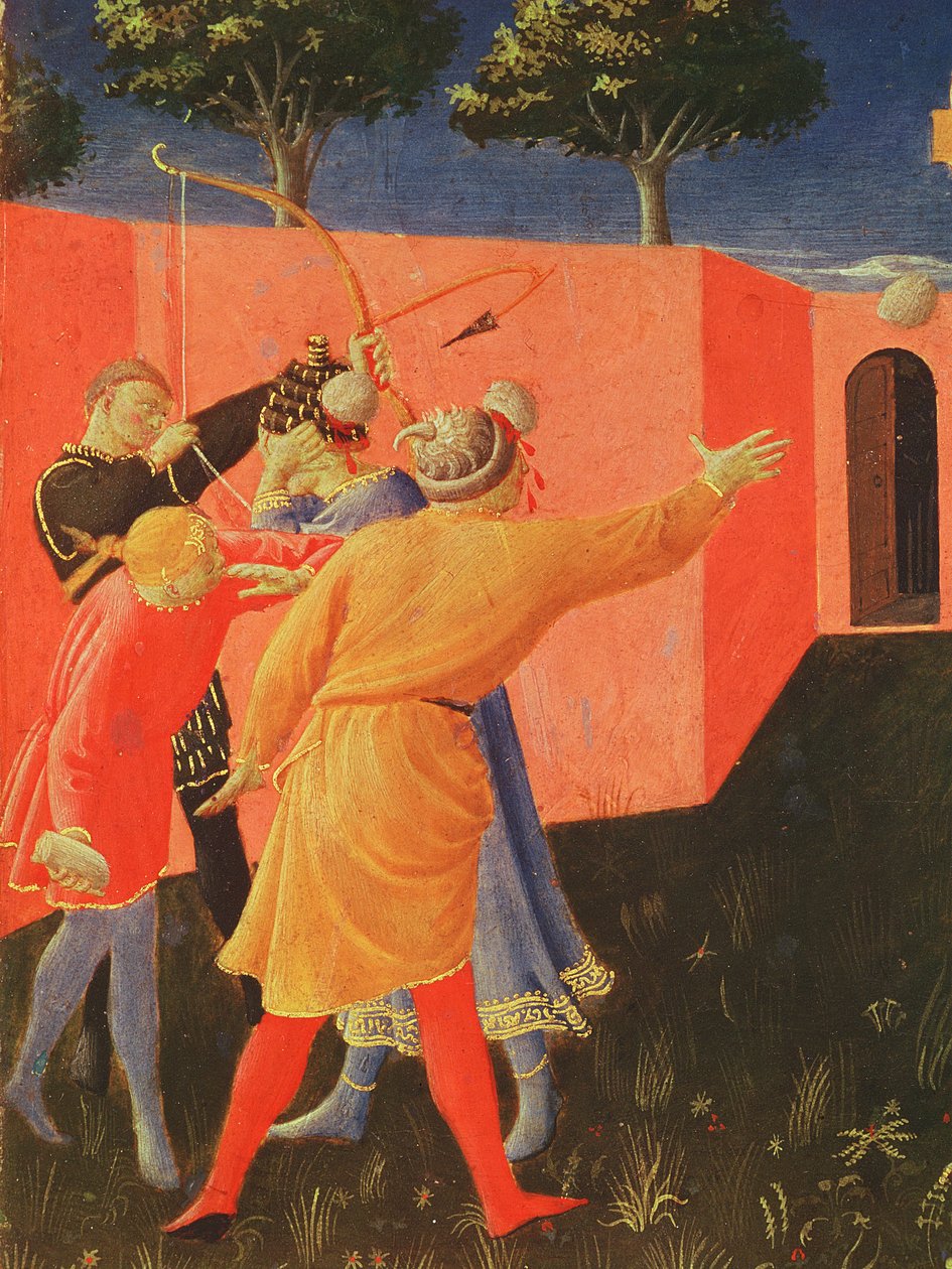 La Crucifixion et la lapidation des SS. Côme et Damien, (détail) - Fra Angelico