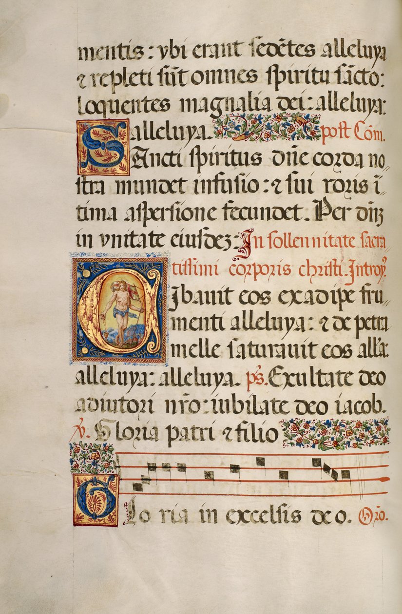 Initiale C : Le Christ ressuscité - Fra Vincentius a Fundis