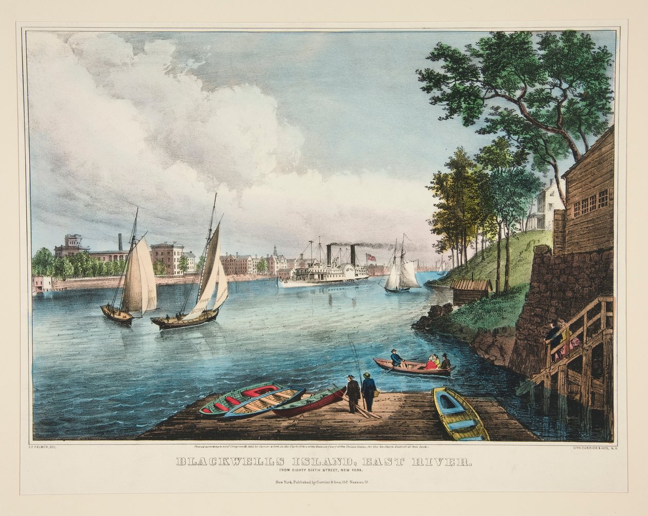 Île Blackwells, East River - Frances Flora Bond Palmer