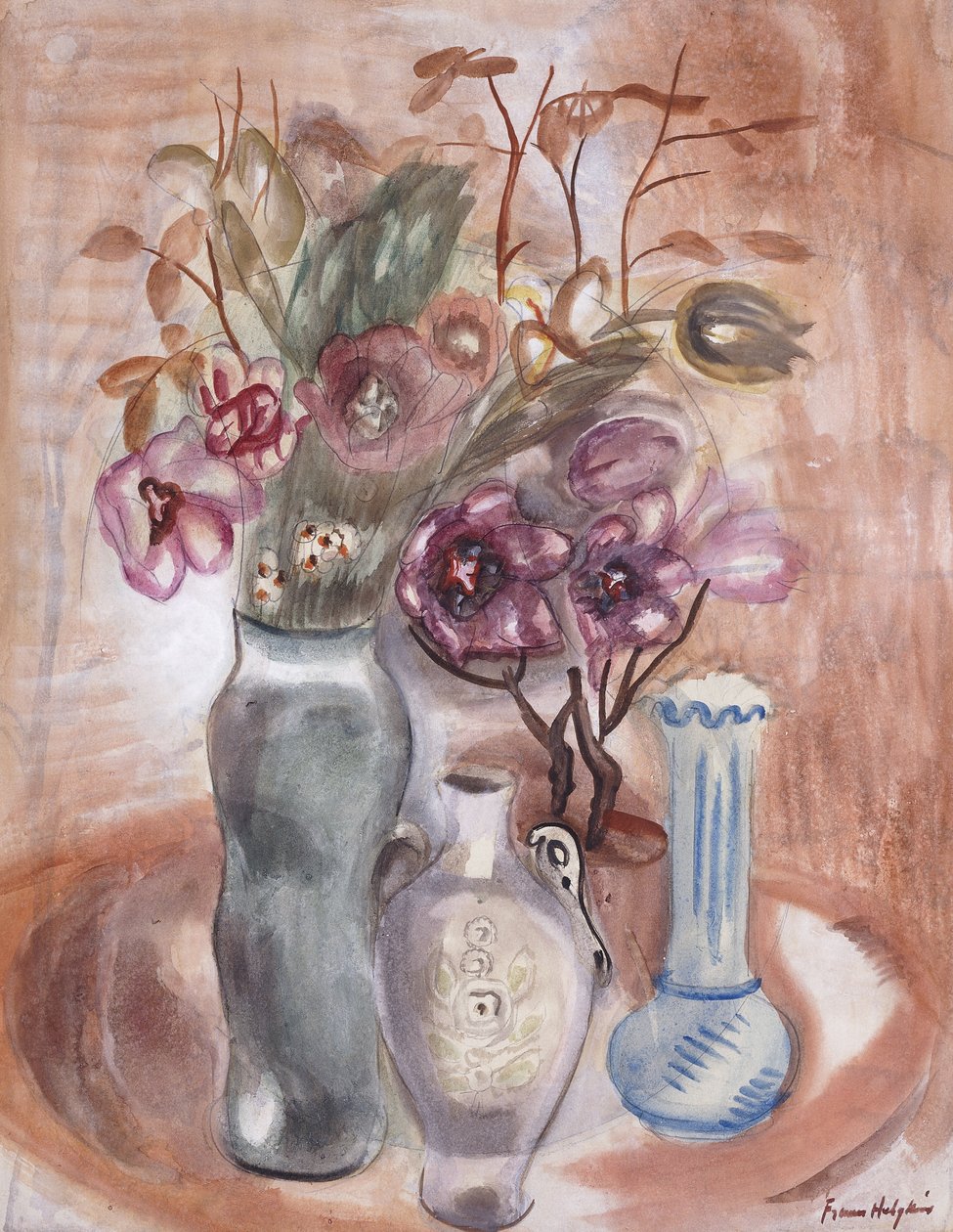 Nature morte avec fleurs et vases - Frances Hodgkins