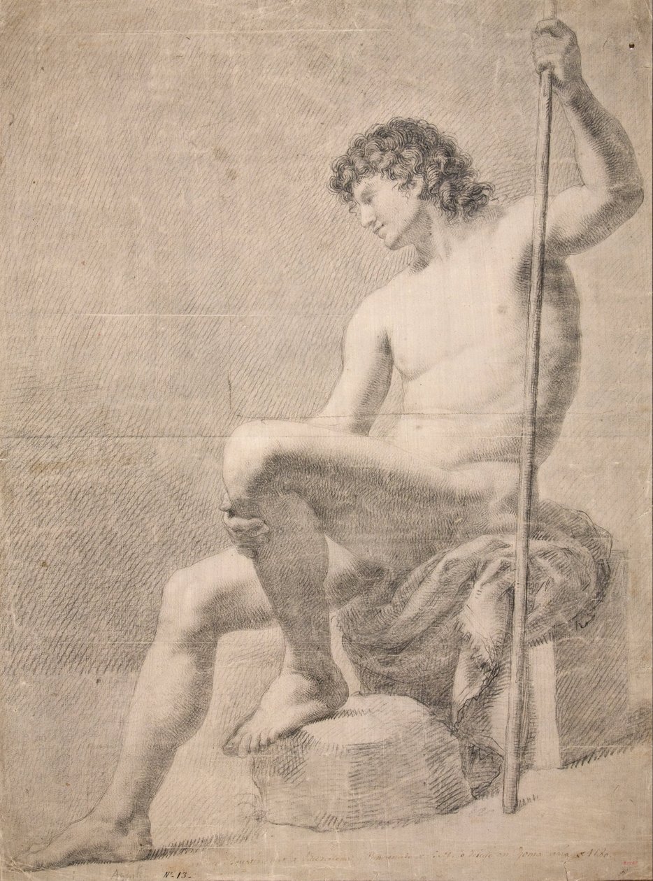 Nu masculin assis - Francesc Agustín