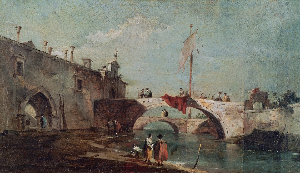 Paysage avec un canal - Francesco Guardi