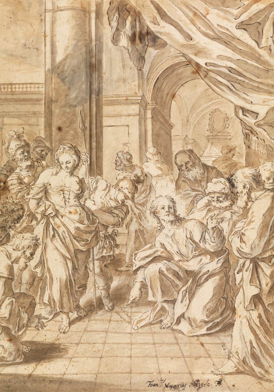 Le Christ et la femme adultère - Francesco Saverio Mergolo