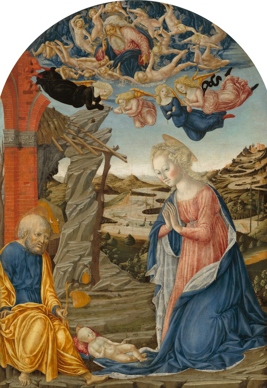 La Nativité, avec Dieu le Père entouré d