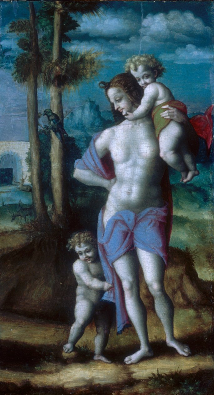 Eve avec Caïn et Abel - Francesco Bacchiacca