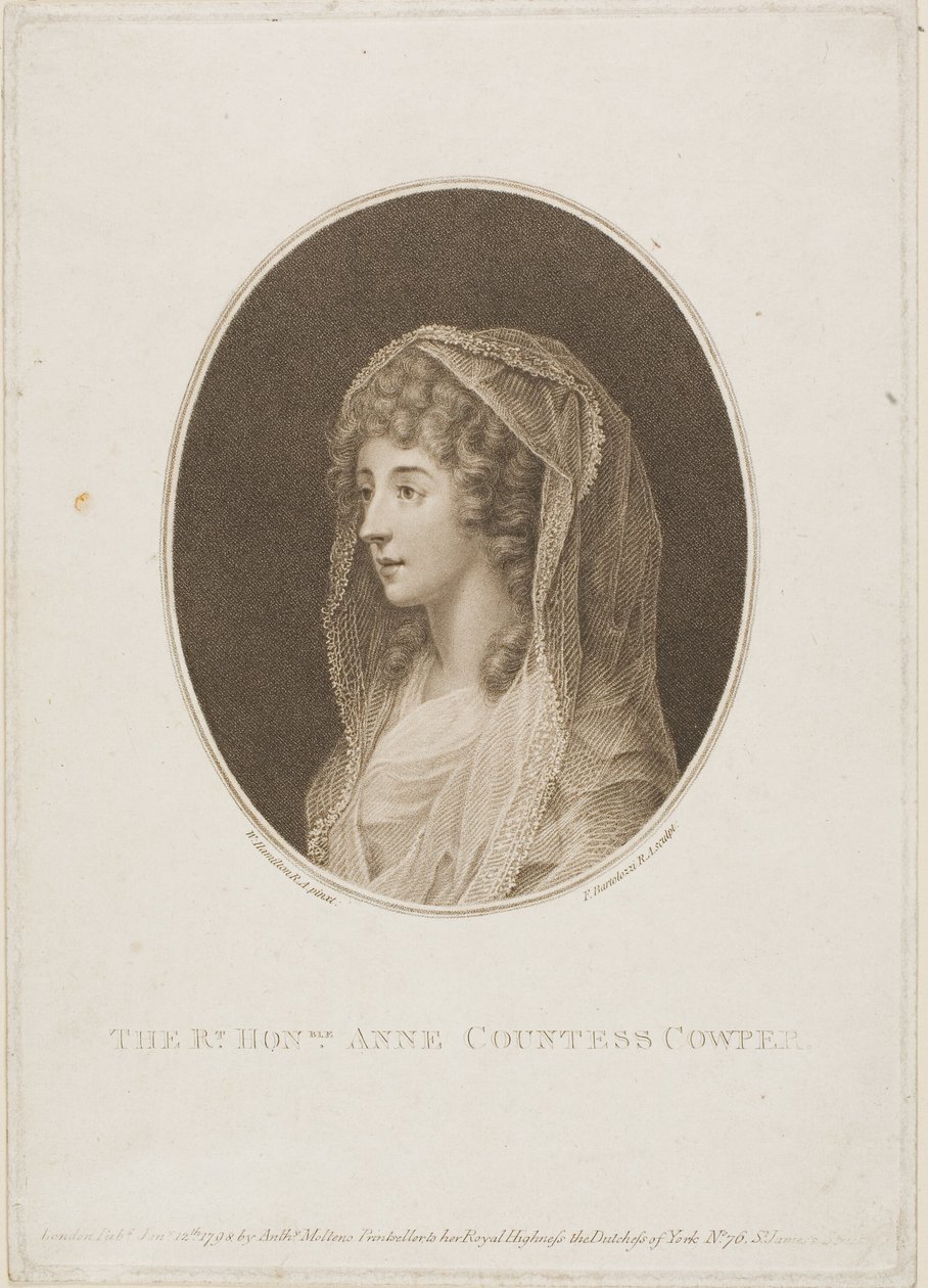 Anne Comtesse Cowper - Francesco Bartolozzi