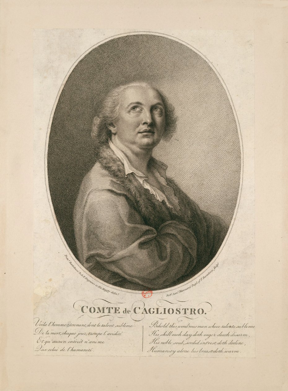 Comte Alessandro di Cagliostro 1743-1795 - Francesco Bartolozzi