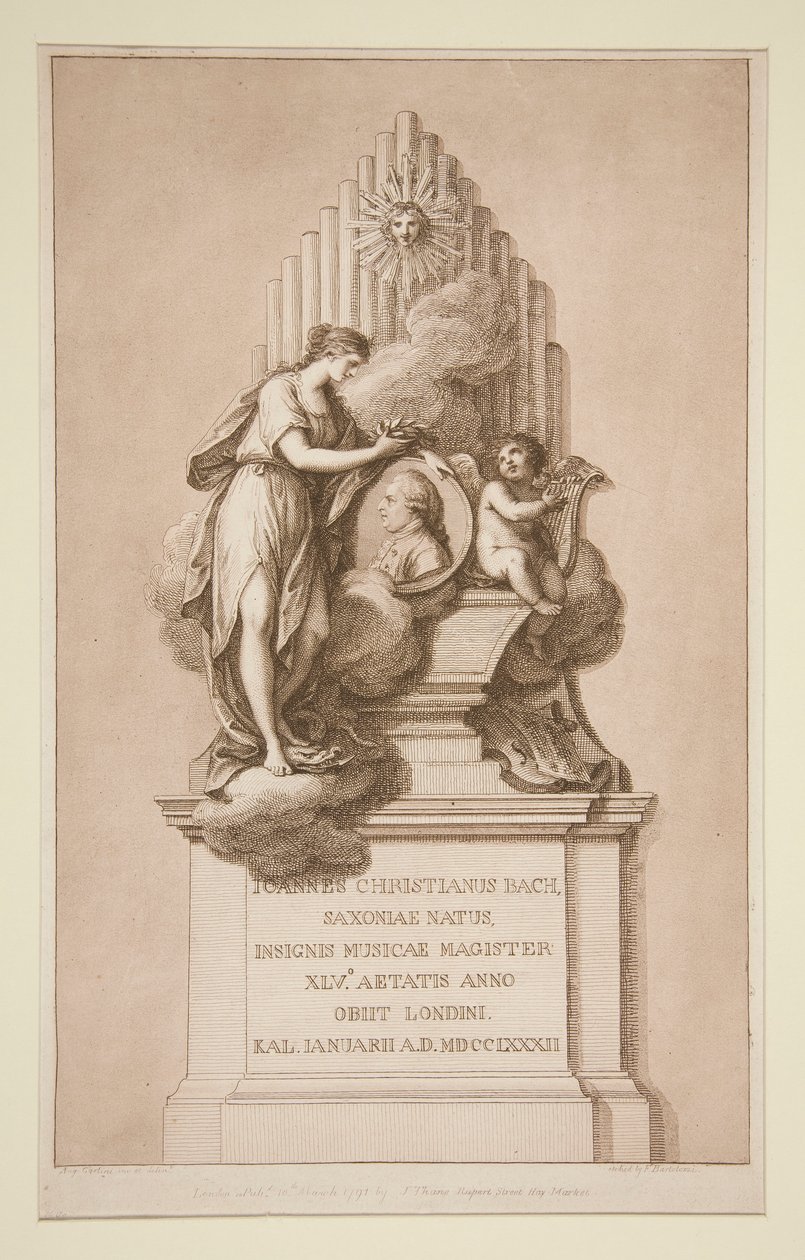 Mémorial à Johann Christian Bach - Francesco Bartolozzi