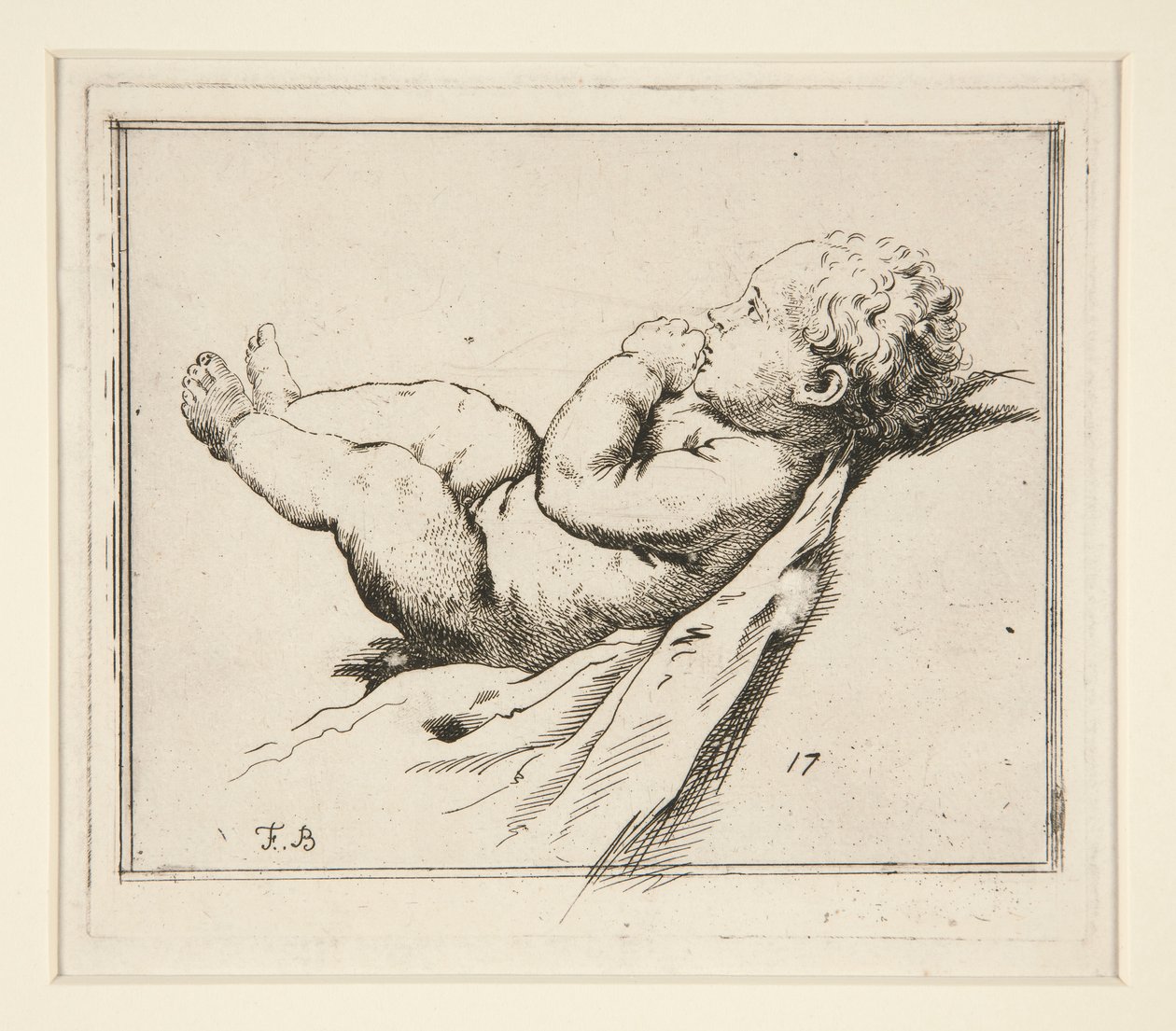 Nourrisson nu - Francesco Bartolozzi