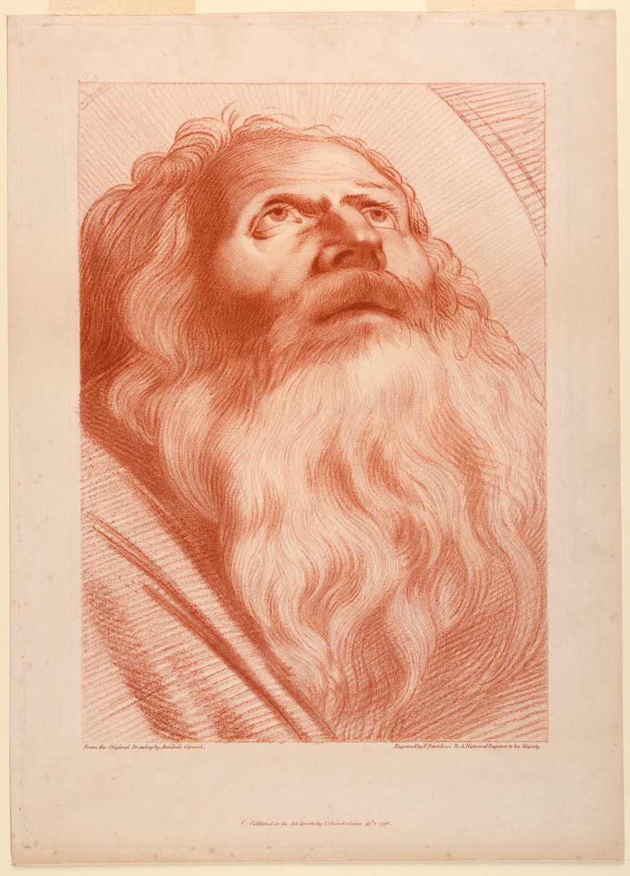 Tête de vieil homme - Francesco Bartolozzi