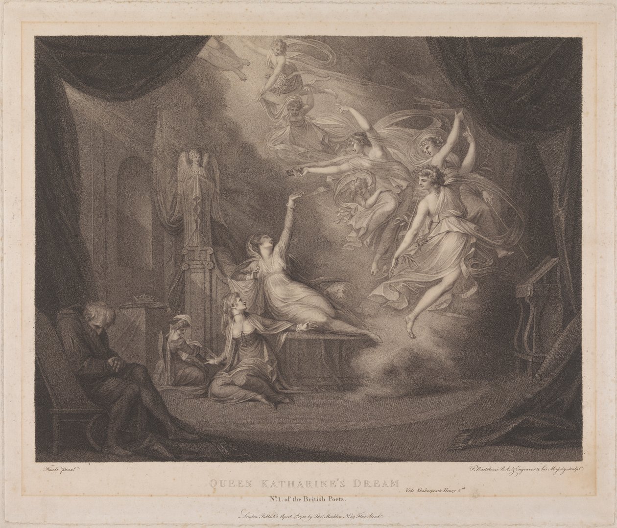 Le rêve de la reine Katherine - "Henry VIII" - Francesco Bartolozzi