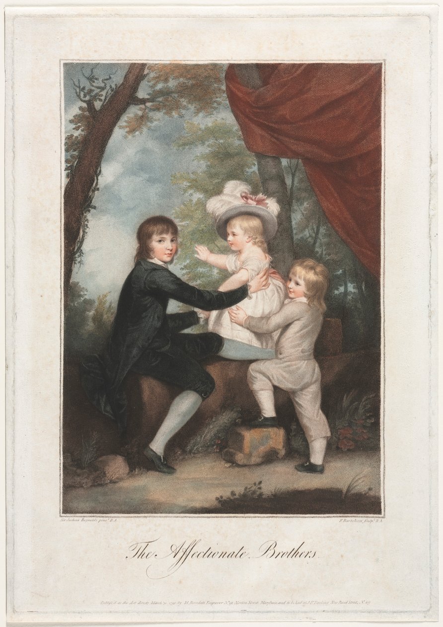 Les frères affectueux Les enfants Lamb, 1791 - Francesco Bartolozzi