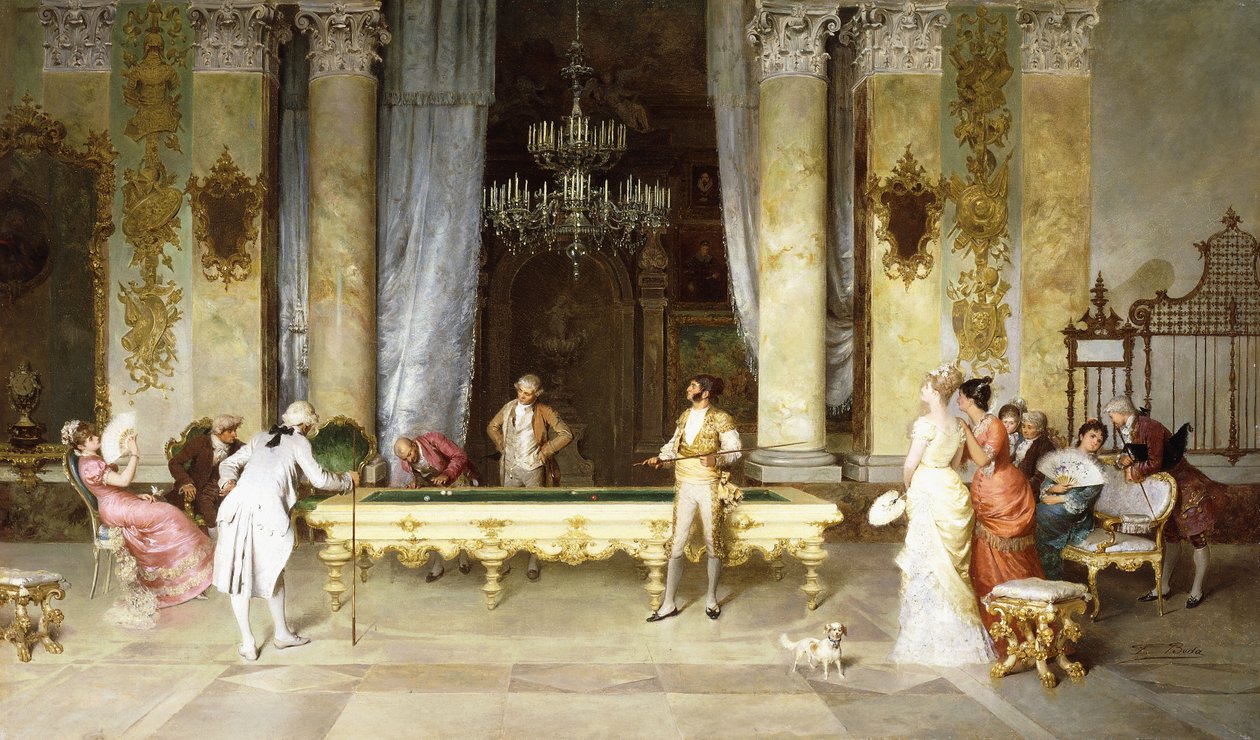 Le jeu de billard - Francesco Beda
