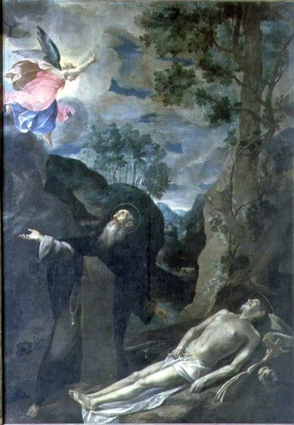 La Mort de Saint Antoine Abbé - Francesco Borgani