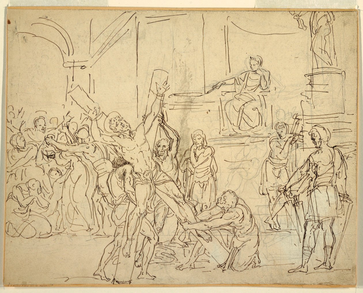 Dessin, Martyre de Saint-André, 1825-50 - Francesco Coghetti