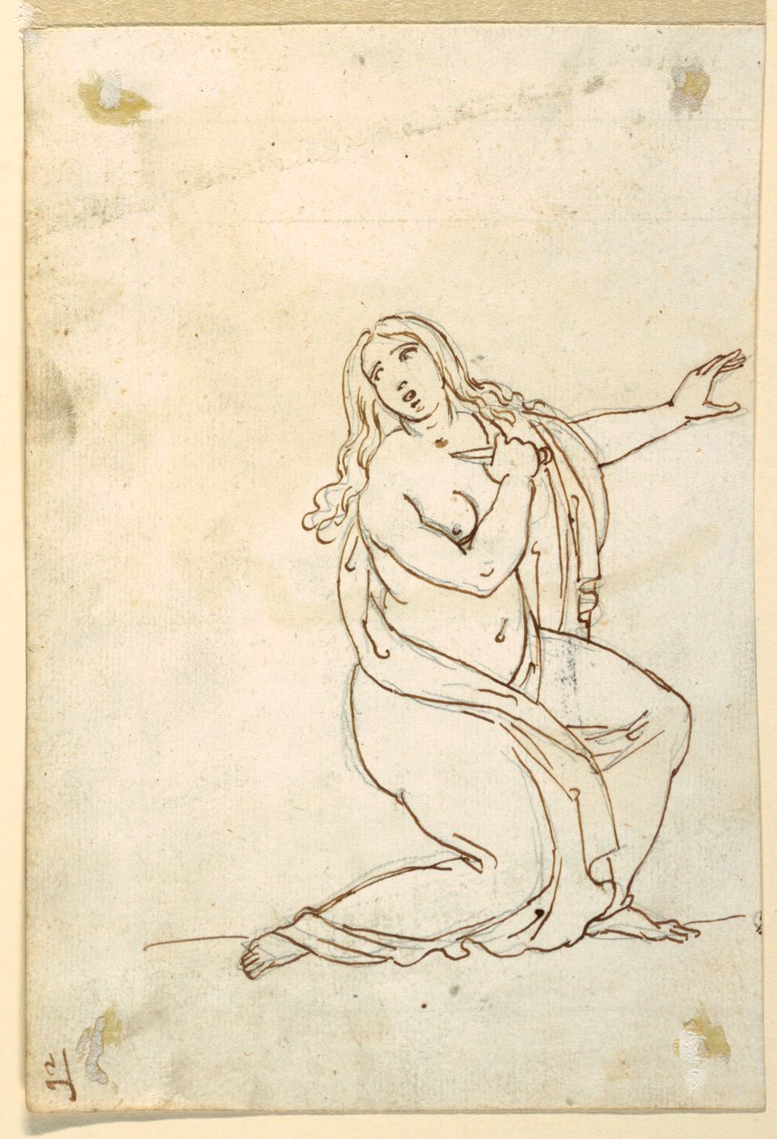 Lucrèce ou Tarquinia se poignardant - Francesco Coghetti