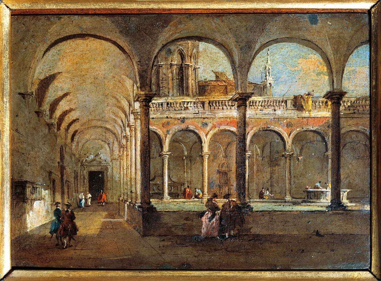 Italie, Venise, Le Cloître des Frères - Francesco Guardi