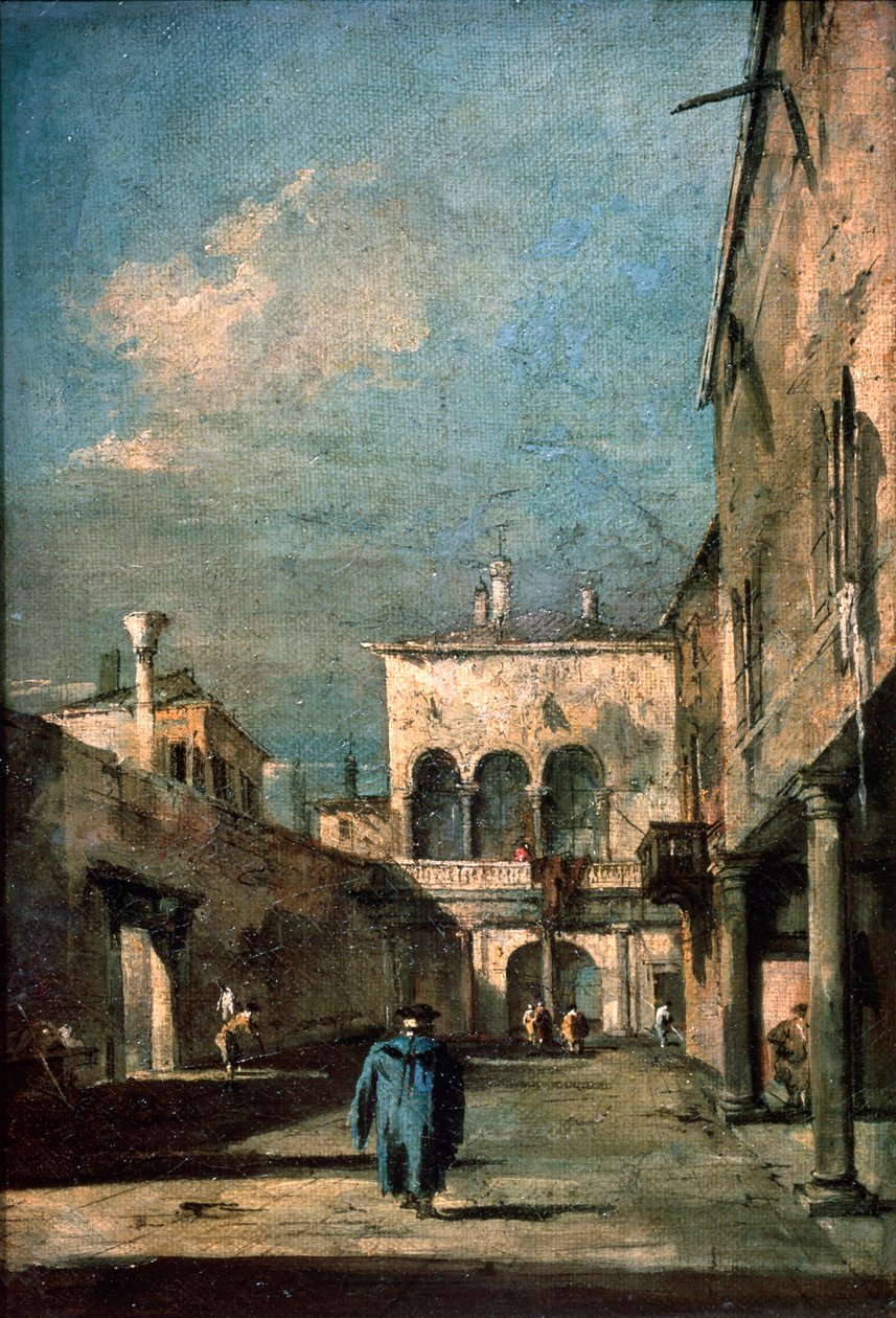 Cour vénitienne, années 1770 - Francesco Guardi