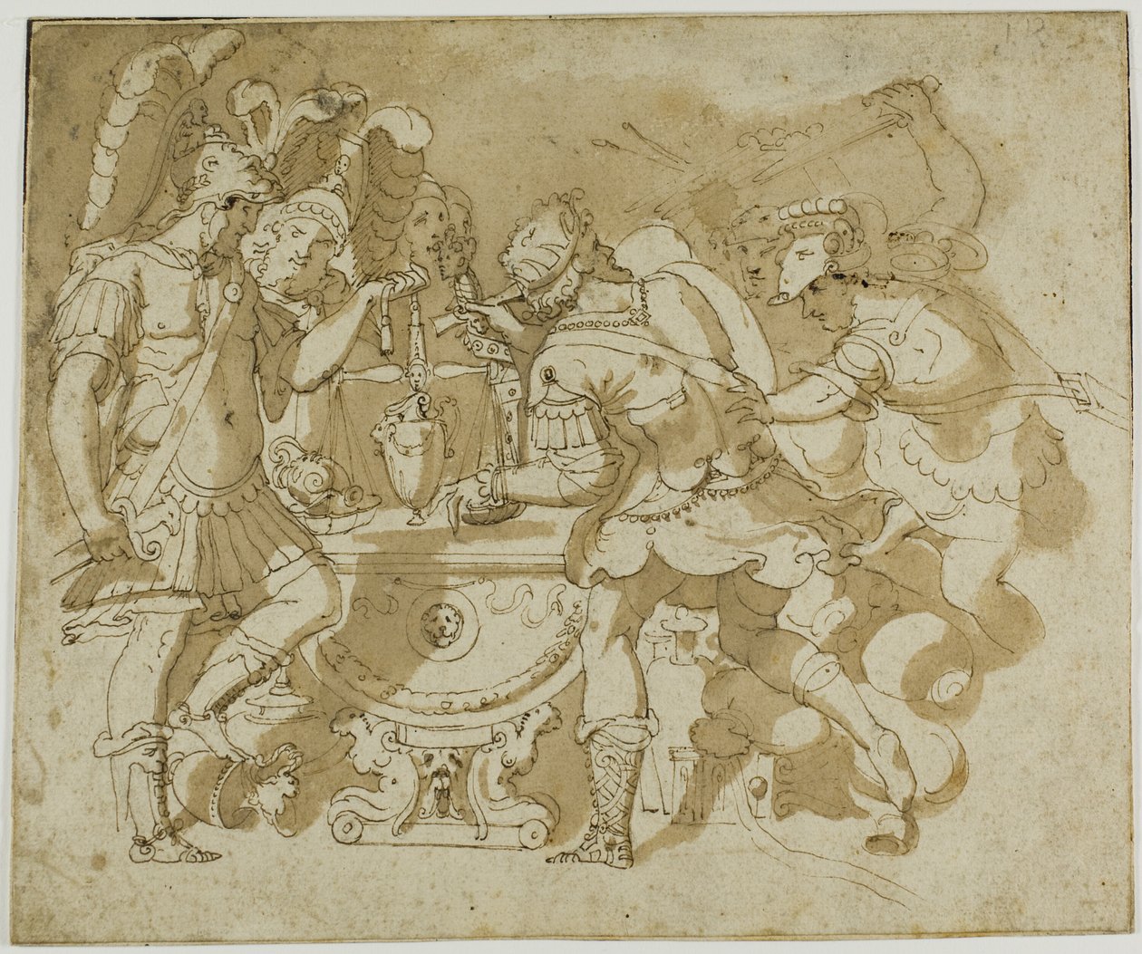 Camillus attaque Brennus - Francesco Salviati