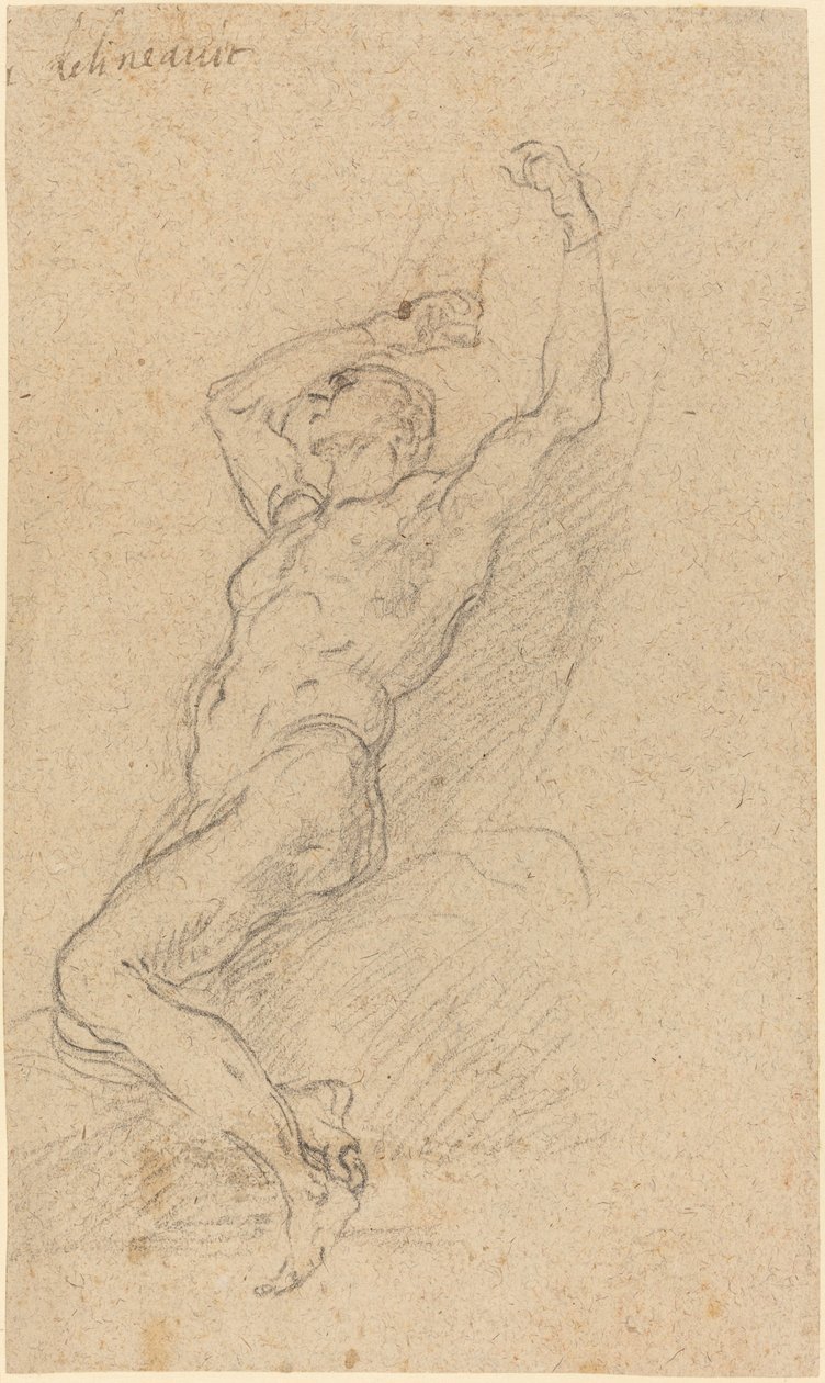 Un homme nu enchaîné à un rocher - Francesco Solimena