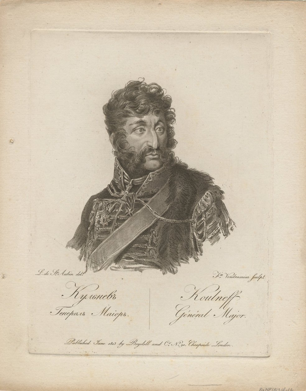 Yakov Petrovich Kulnev 1763-1812, 1813 - Francesco Vendramini