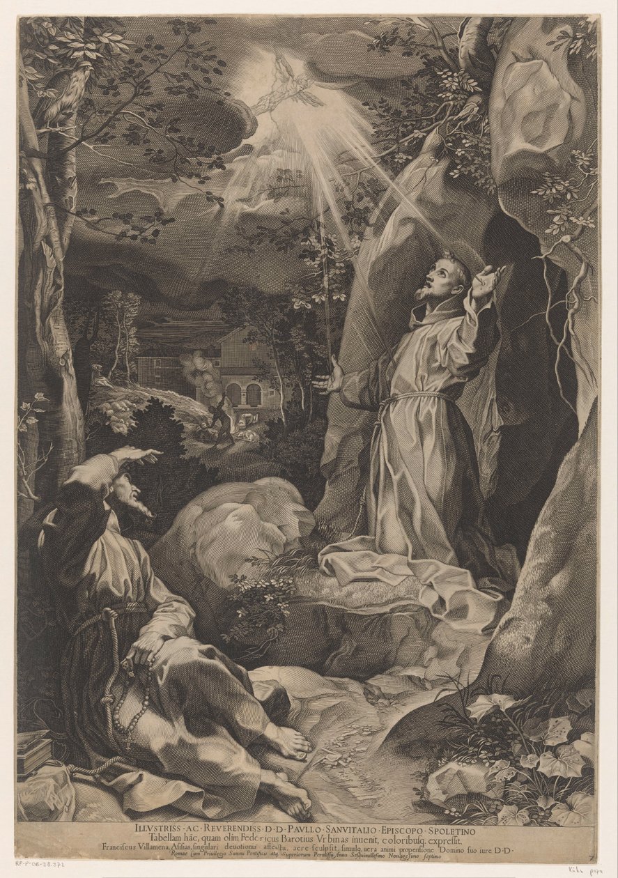 Saint François reçoit les stigmates - Francesco Villamena