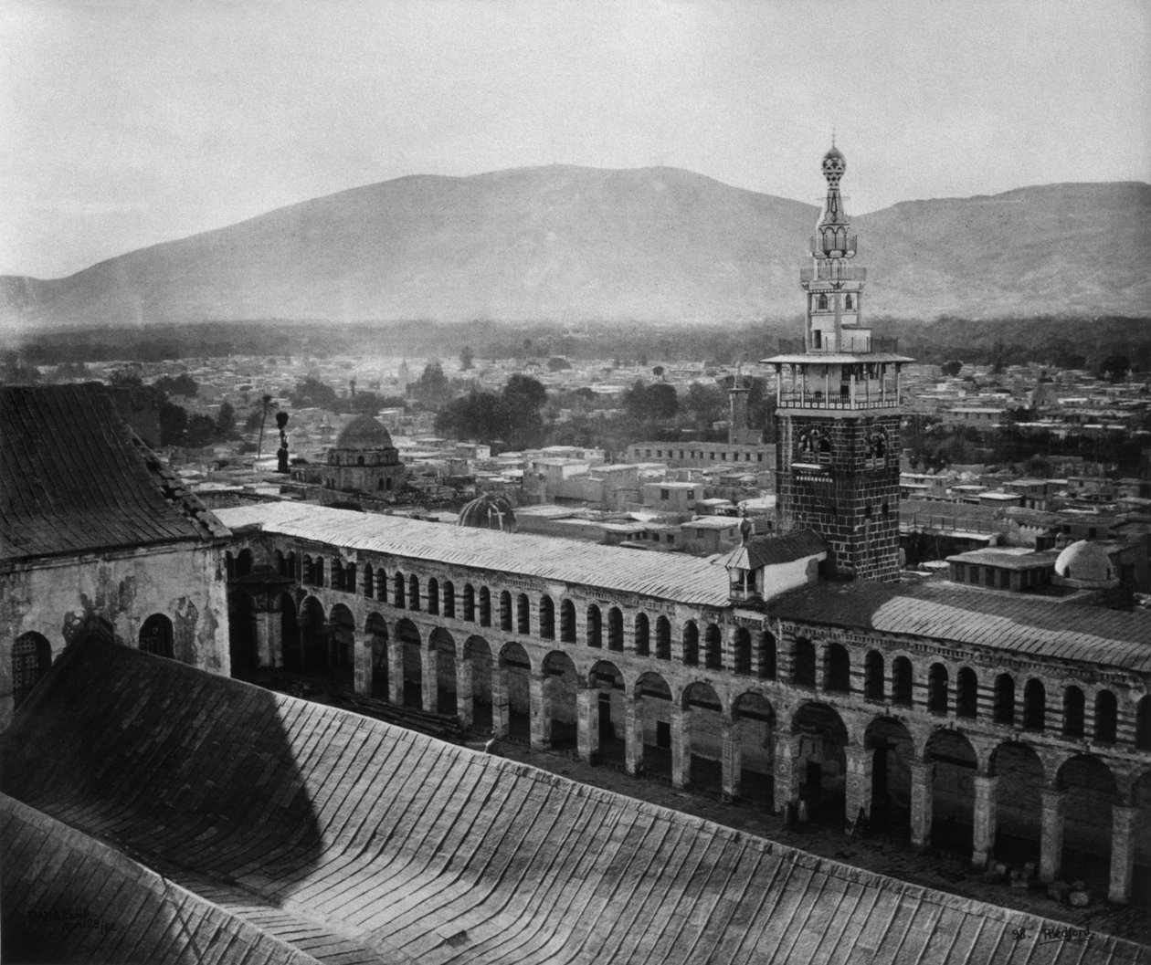 Vue extérieure, Mosquée des Omeyyades, Damas, Syrie, 1862 - Francis Bedford