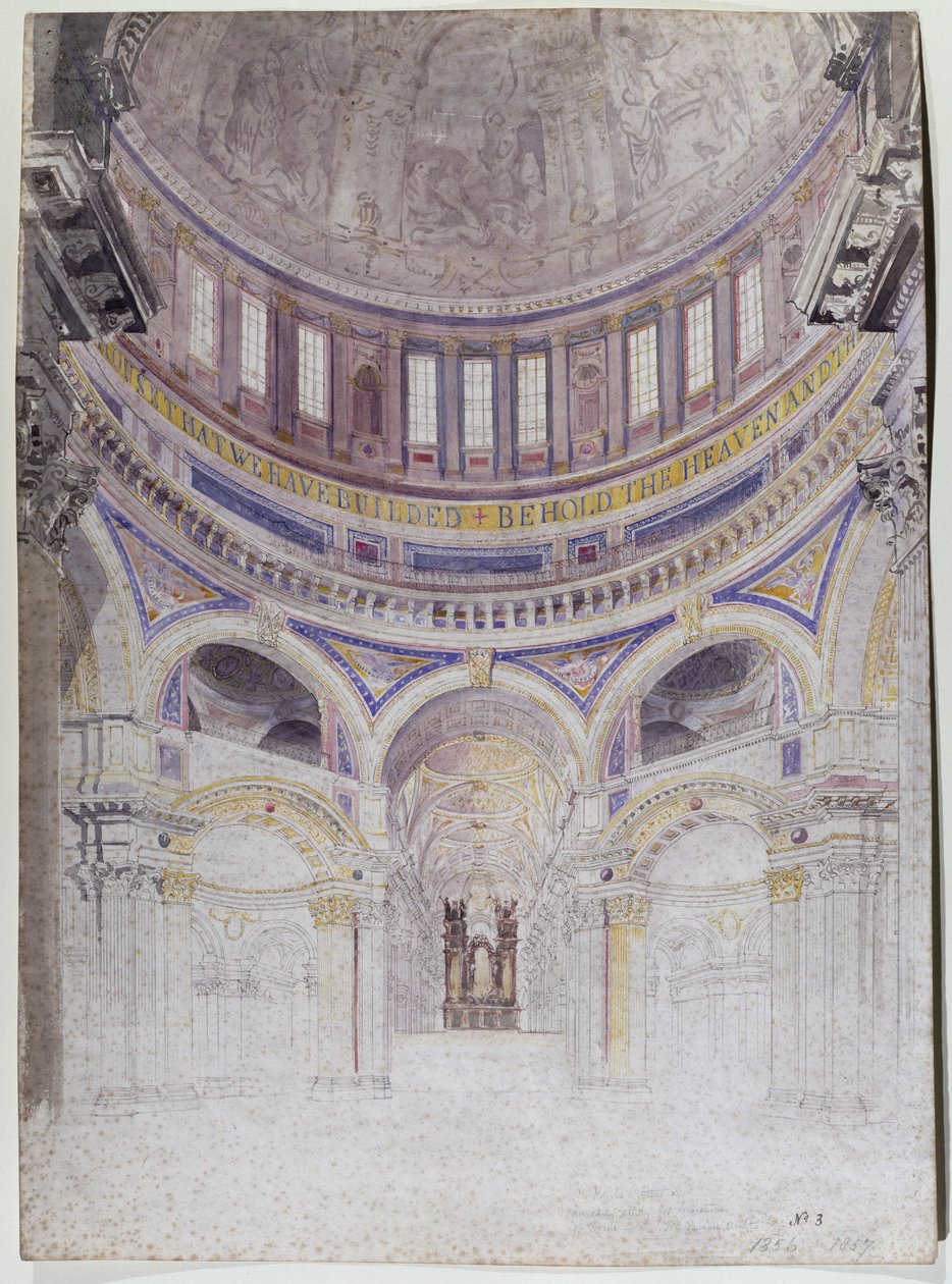 Étude préliminaire pour la décoration proposée de la cathédrale Saint-Paul, 1856-57 - Francis Cranmer Penrose